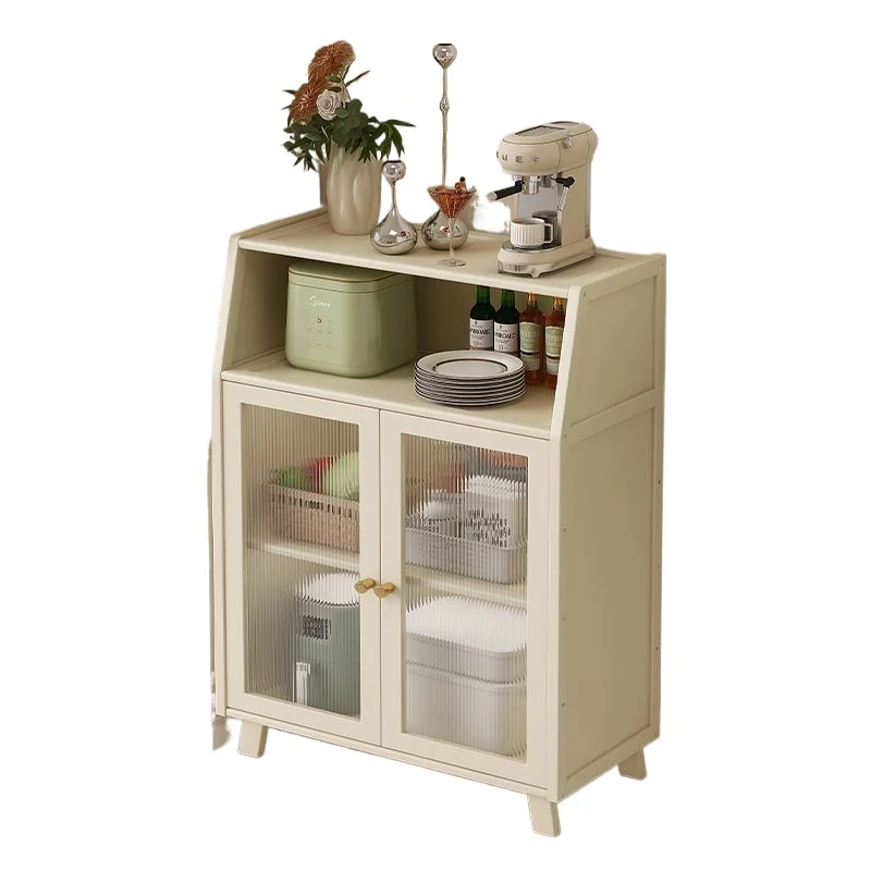 

Side cabinet Household kitchen Integrated storage against the wall Cream style tea Non-solid