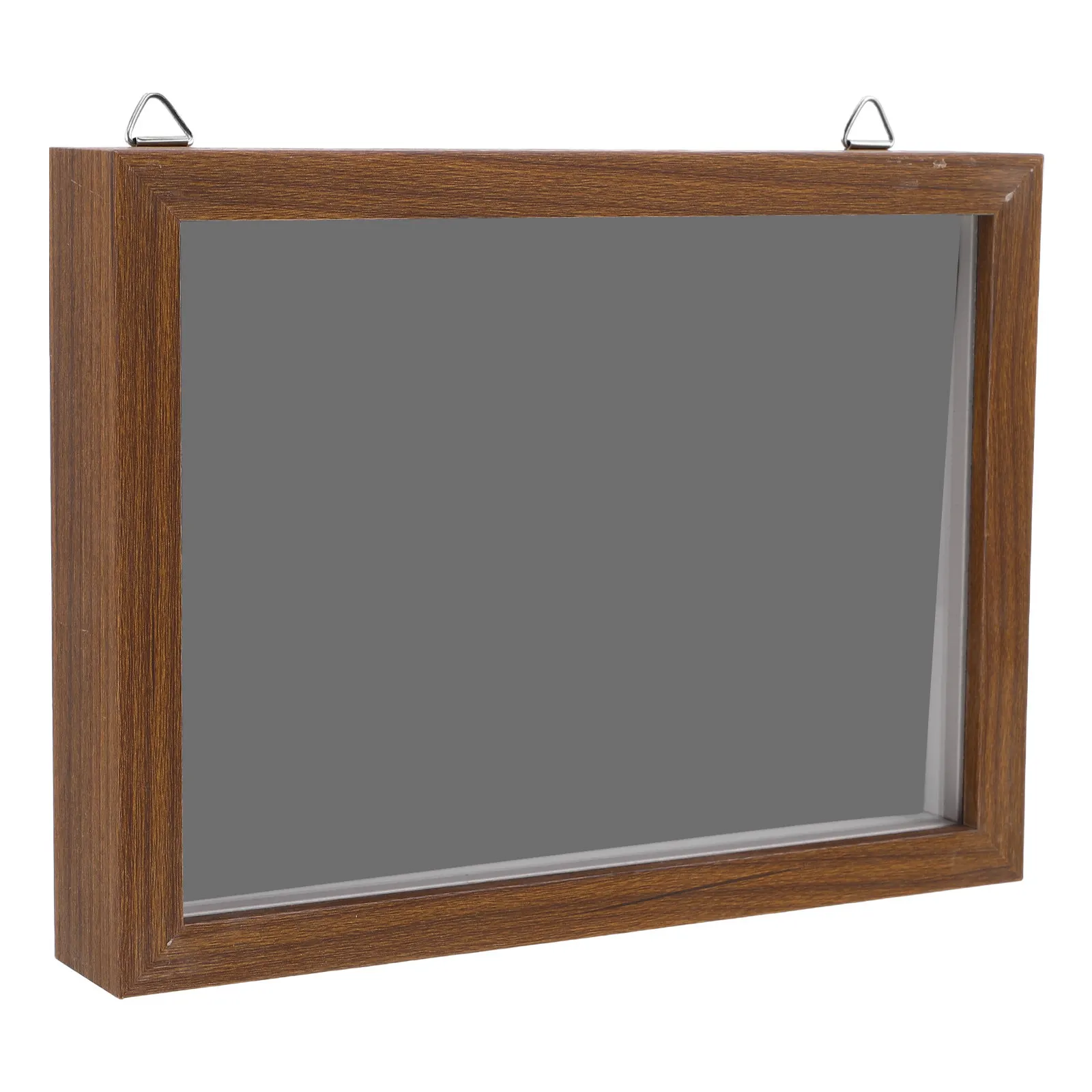 

Enamel Pin Display Case Wood Grain Badge Storage Box with Clear Cover Large Capacity for Pin Collection Organization Medal