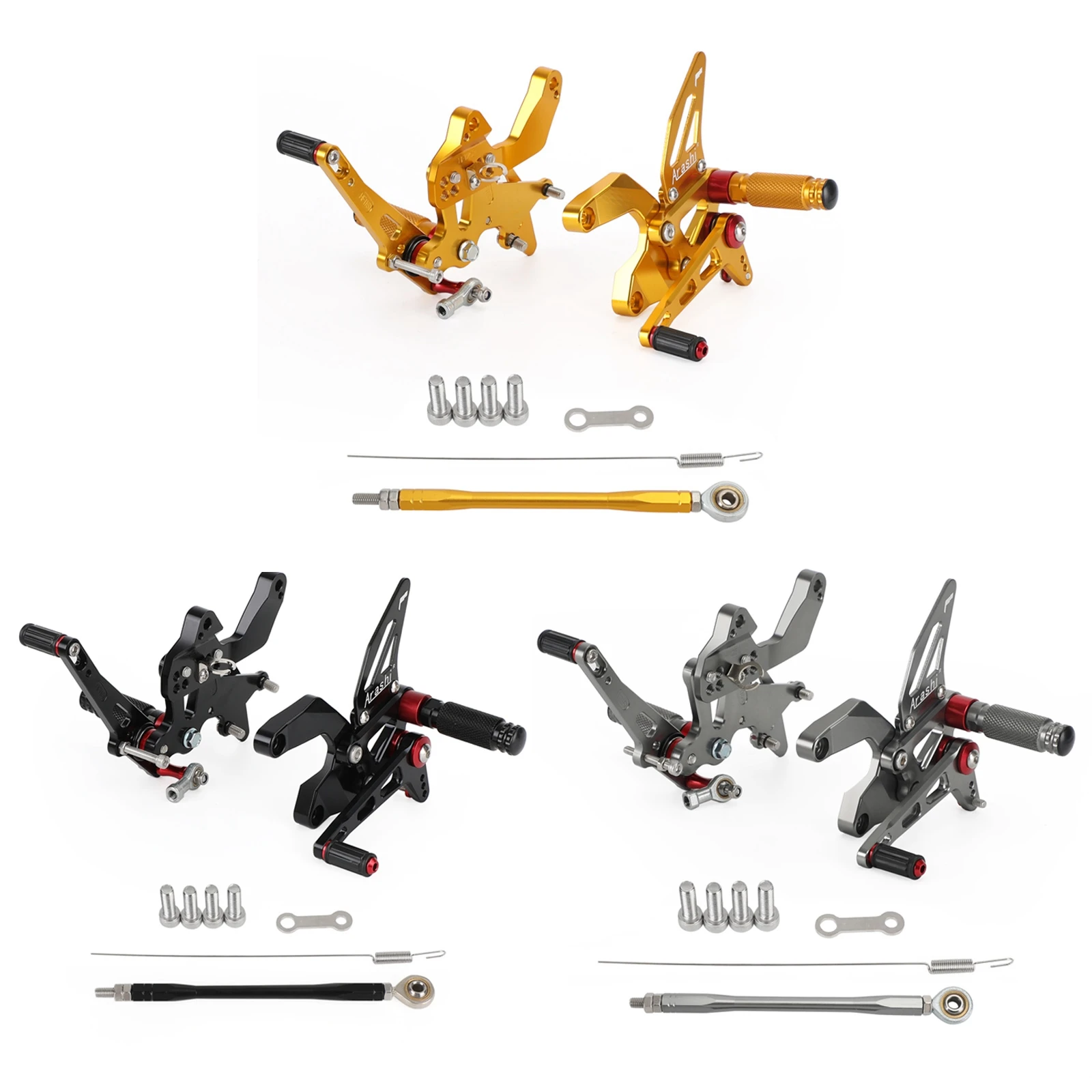 Artudatech CNC Rearsets Adjustable Foot Pegs Rest Fit for Kawasaki Z900 Z 900 2021 2022 Motorcycle Accessories