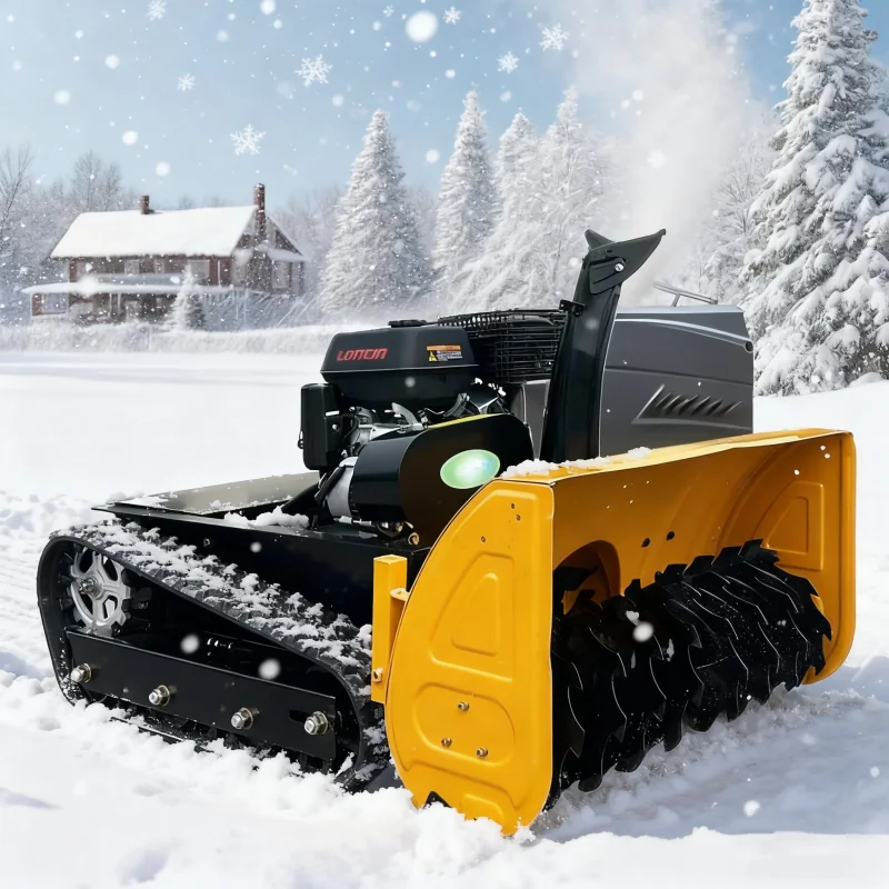 تخصيص حزام صغير مدفوعة نوع المسار 13hp 15hp محرك كهربائي منفاخ الثلج التحكم عن بعد.