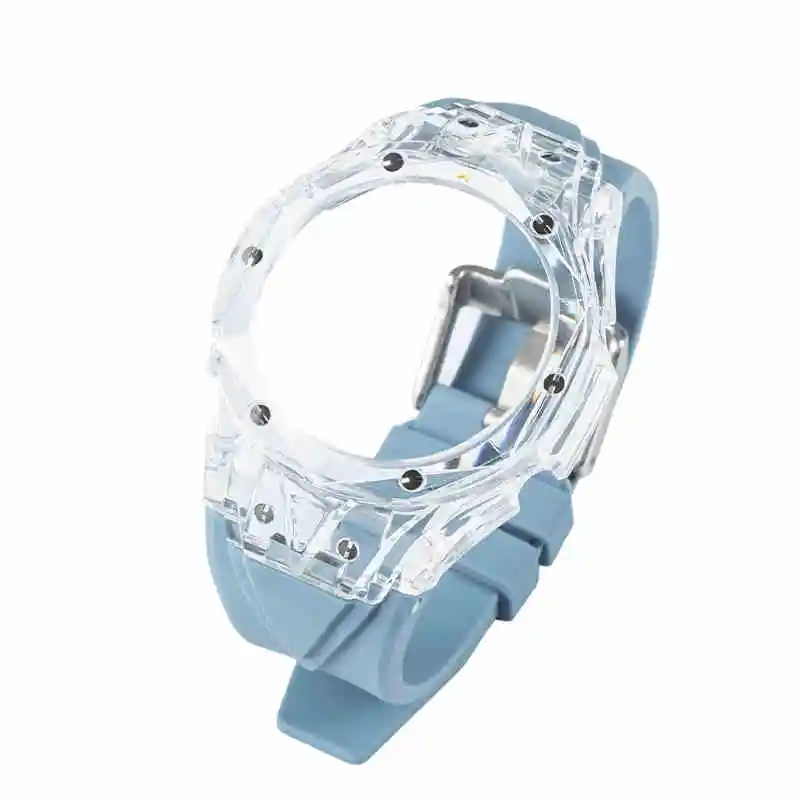 GA-2100 طقم عصري شفاف محول لـ Casioak G-Shock GA2100 GAB2100 تعديل الحافة الإطار المطاط الرياضة الفرقة الملحقات