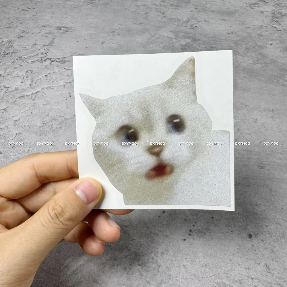 

Decor Cute Surprised Cat Waterproof Stickers Vinyl Decals for Car Motorcycle Fuel Tank Laptop