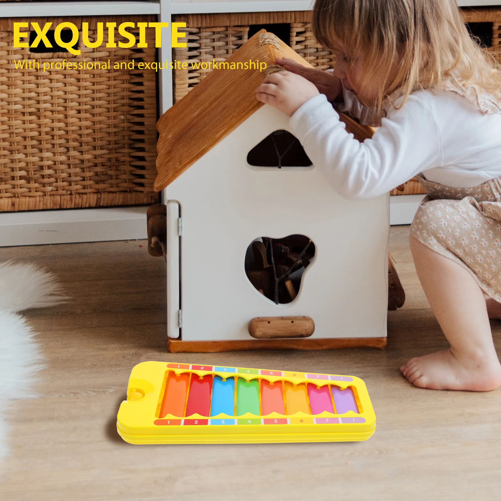 

1 set 8 NotesKids Xylophone Toy Instruments Percussion Piano Xylophone Toy Music Gift for 6-12 5-9 Years Old