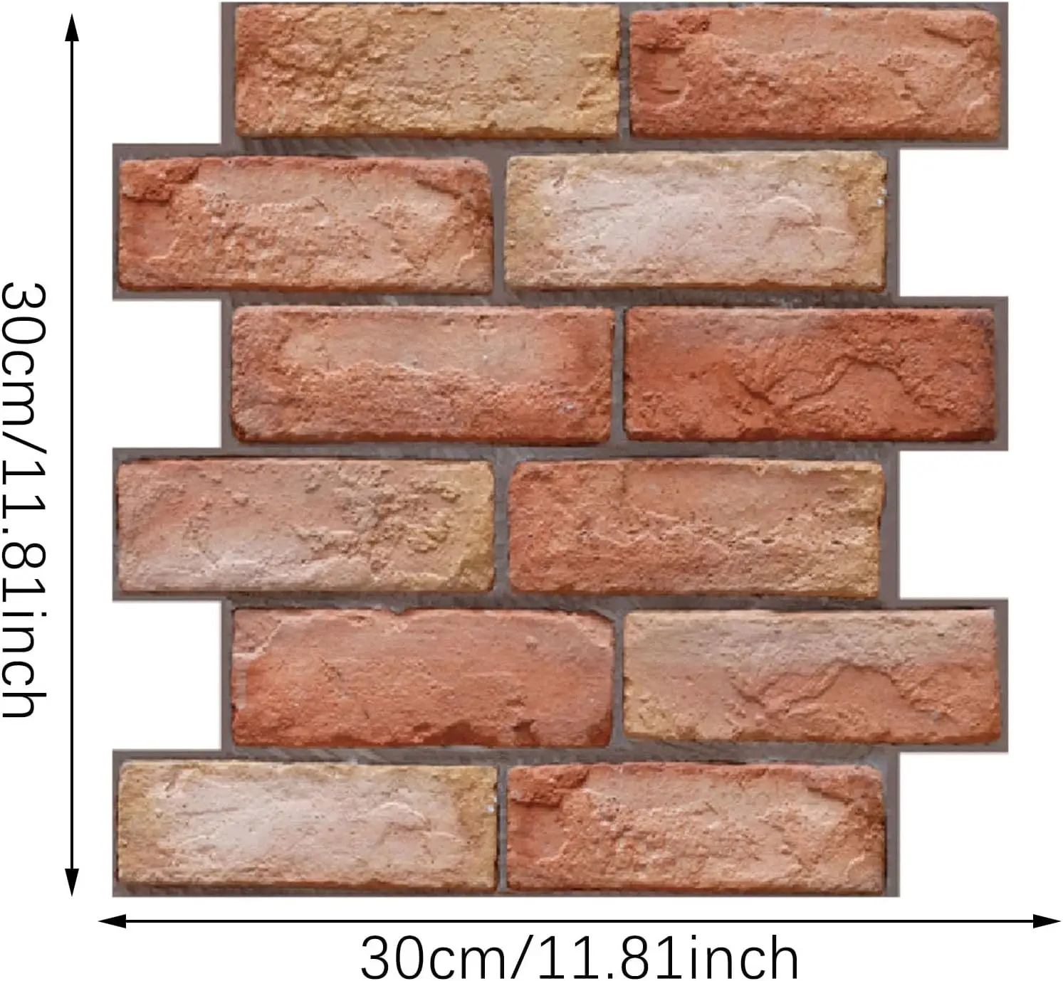 Paneles de pared 3D autoadhesivos impermeables, 10 piezas, azulejo de Metro, papel tapiz de ladrillo, pegatina Retro para chimenea de baño