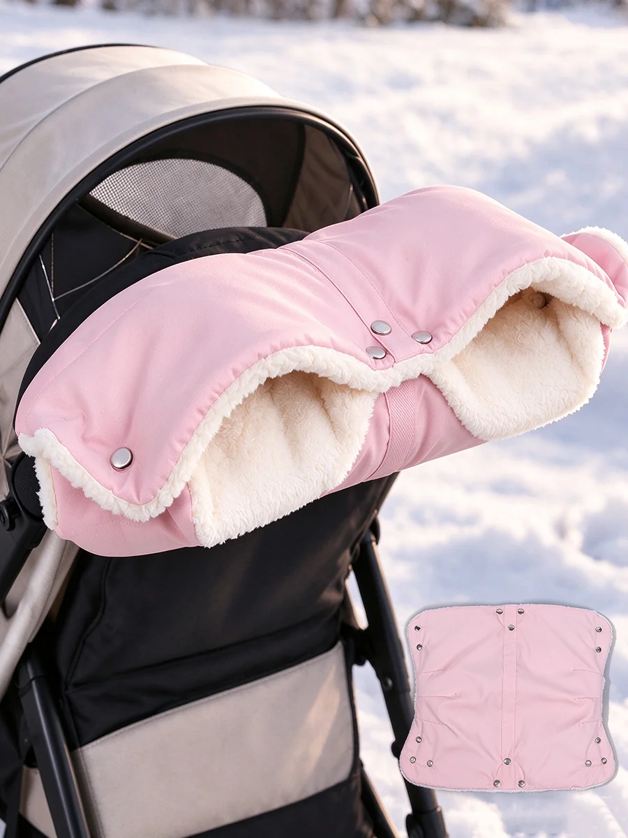 Universal Winter Warm Stroller Gloves Wind and Waterproof Newborn Baby Push Chair Glove Baby Stroller Accessories