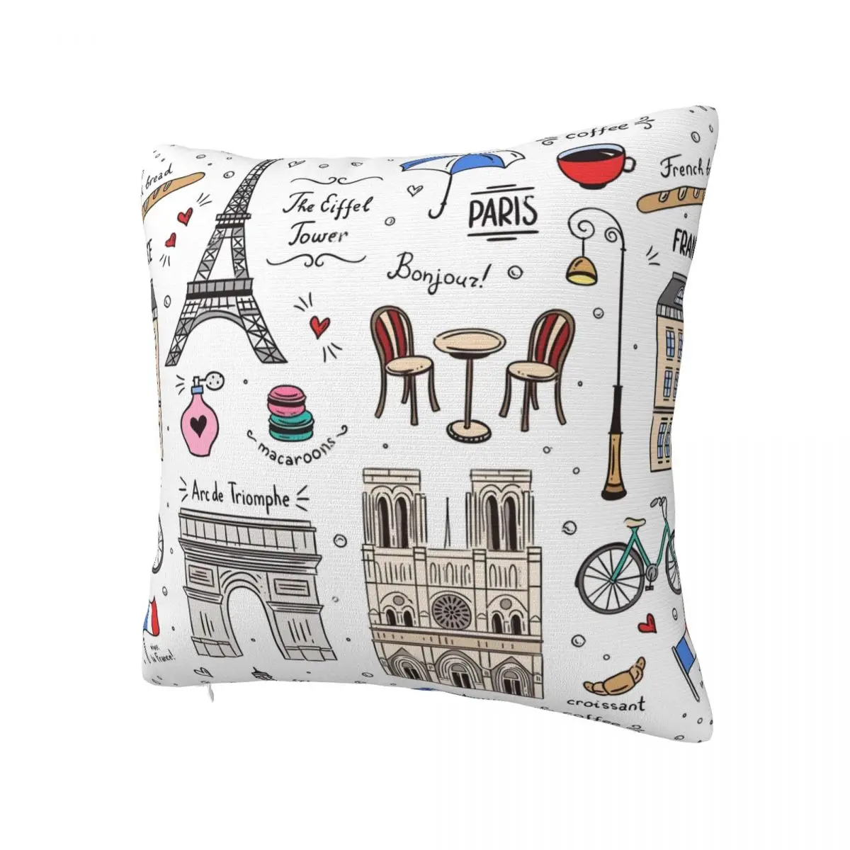 E-Eiffel Tower Pillow Cover Hawaii Vacation Fashion Pillow Case Graphic Cushion Cover Pillowcases For Sofa Bedroom Home Decor