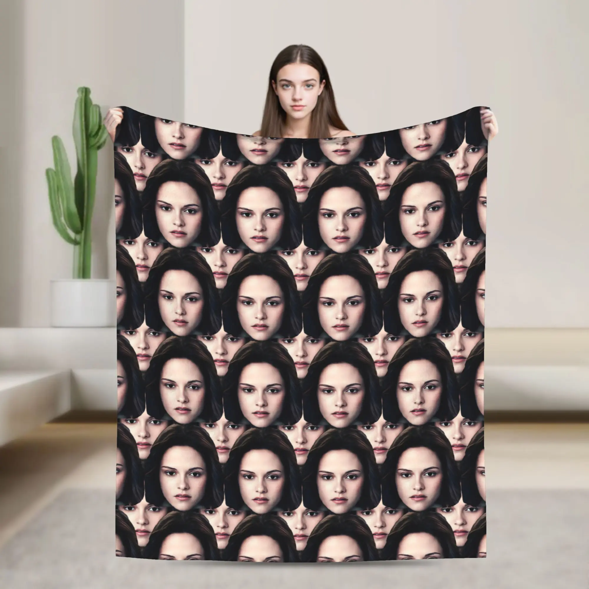 Twilight Saga Edward Bella Blankets  Super Warm Funny Plush Throw Blanket For Living Room Picnic Flannel Bedspread Bed Cover
