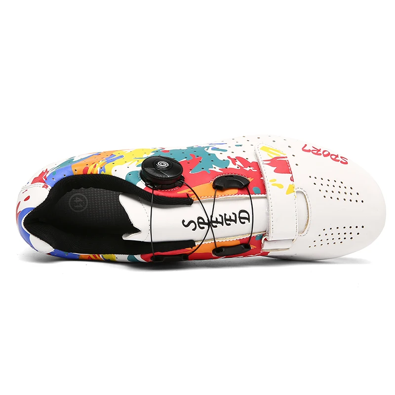 2023 MTB-Radschuhe Herren Mountainbike-Schuhe Rennrad-Straßenfahrrad-Flachschuh-Sneaker mit Klettverschluss Damen Dirt-Speed-Routen-Fahrradschuhe SPD – Detail 23