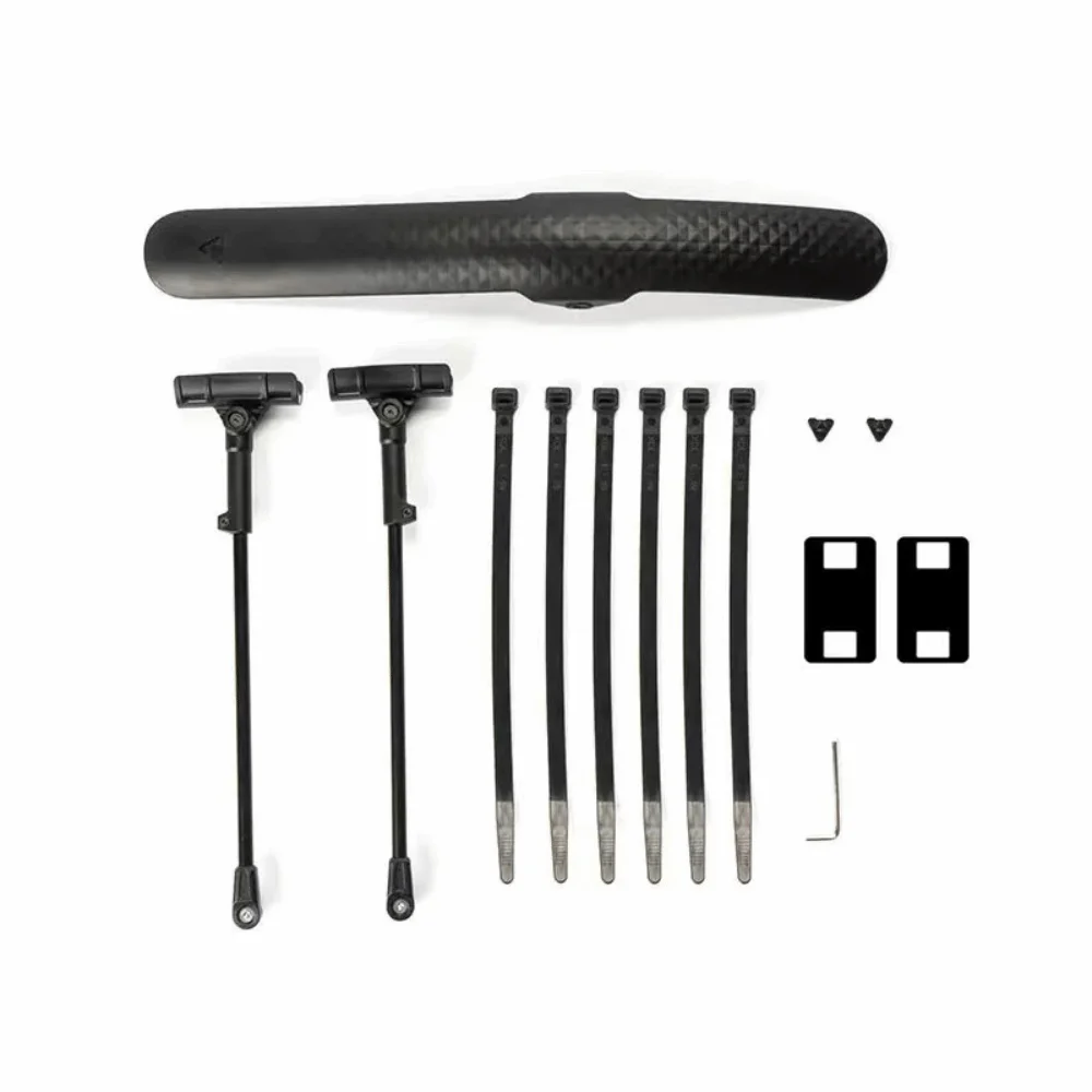 

Front/ Rear Bike Adjustable Quick Release Road Bike Mudguards Rhombus Texture Black Bicycle Splash Guard for 700C Bikes