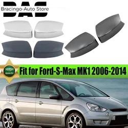 For Ford S-Max MK1 Galaxy 2006-2014 Kuga 2008-2013 Rearview Mirror Cover Housing Car Side Door Wing Mirror Cap Sheel Accessories