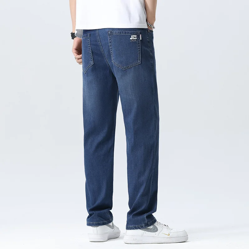 GIOIOMen's Jeans, 2025Frühling und Sommer, dünne, hochwertige Lyocell-lose, gerade, lässige Denim-Hose, modische Herrenhosen