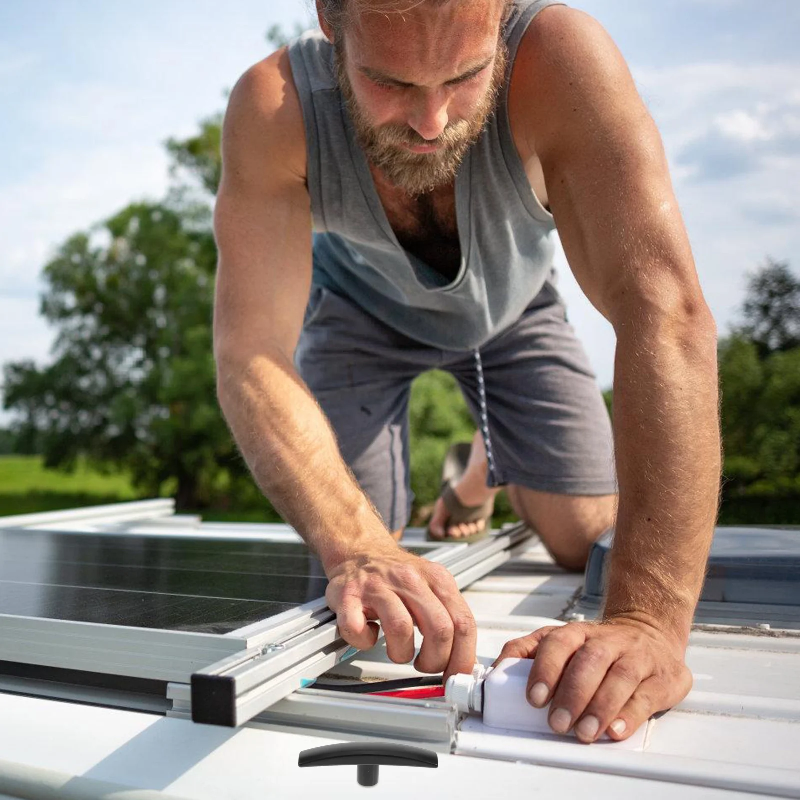 

Ручка для клапана слива сточных вод для систем танковых систем отопления автофургонов, универсальная ручка с замком-защелкой для канализационных и накопительных баков