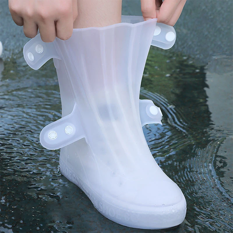 Couvre-chaussures de pluie M-XXL imperméables anti-ald bottes de pluie en plein air couvre-chaussures en caoutchouc résistant à l'usure pour femmes hommes chaussures accessoires