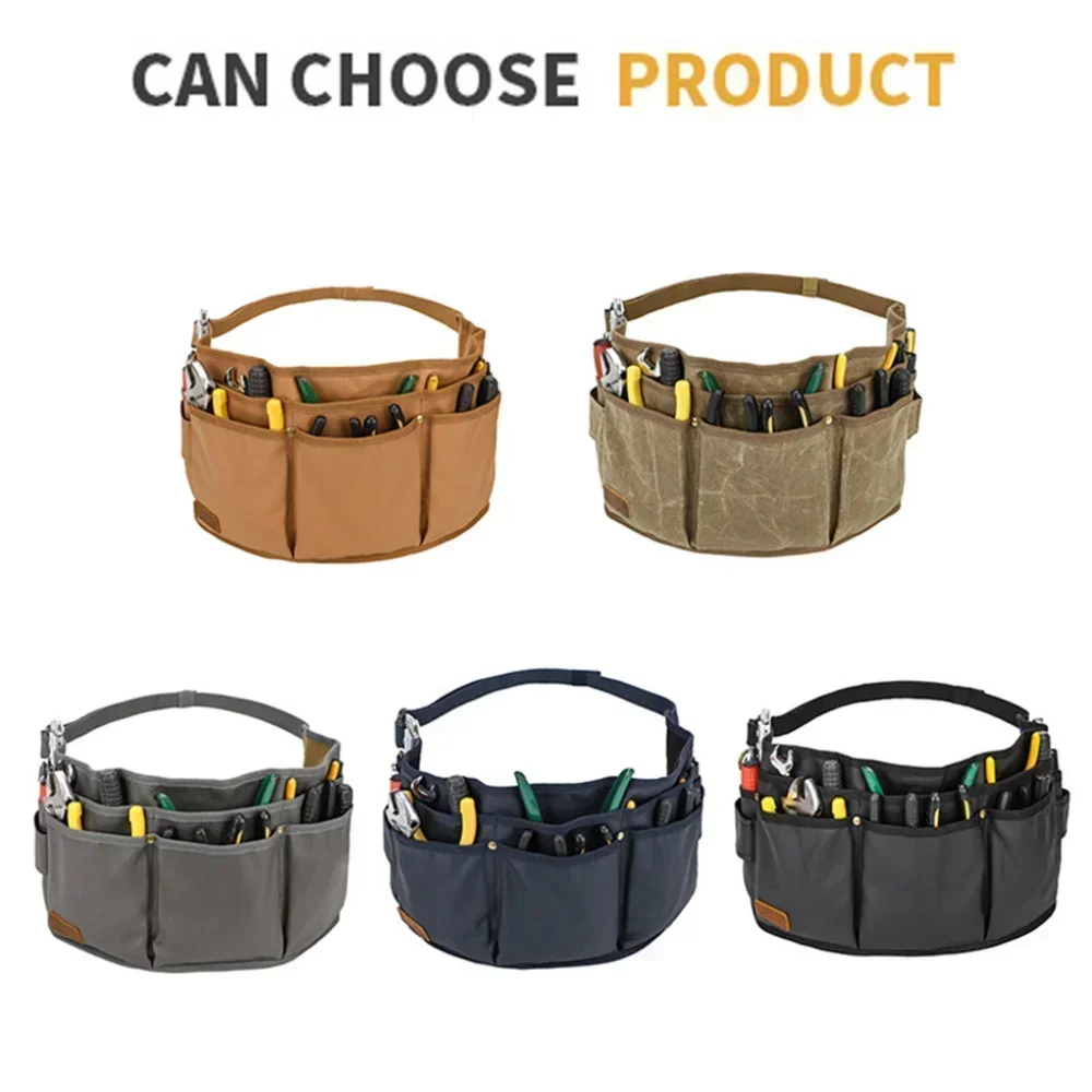 13 Pockets Canvas Pouches Utility Belt Tool Bag Gardening Waist Tool Pouch with For Men Electricians Carpenters Tool Belt