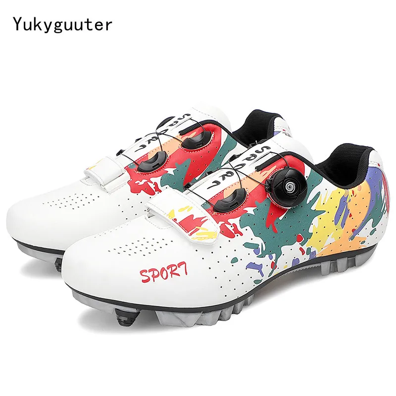 2023 New Cycling MTB Shoes Men SPD Road Dirt Bike Route Cleat Flat Sneaker Racing Women Bicycle Mountain Spd Biking Shoes