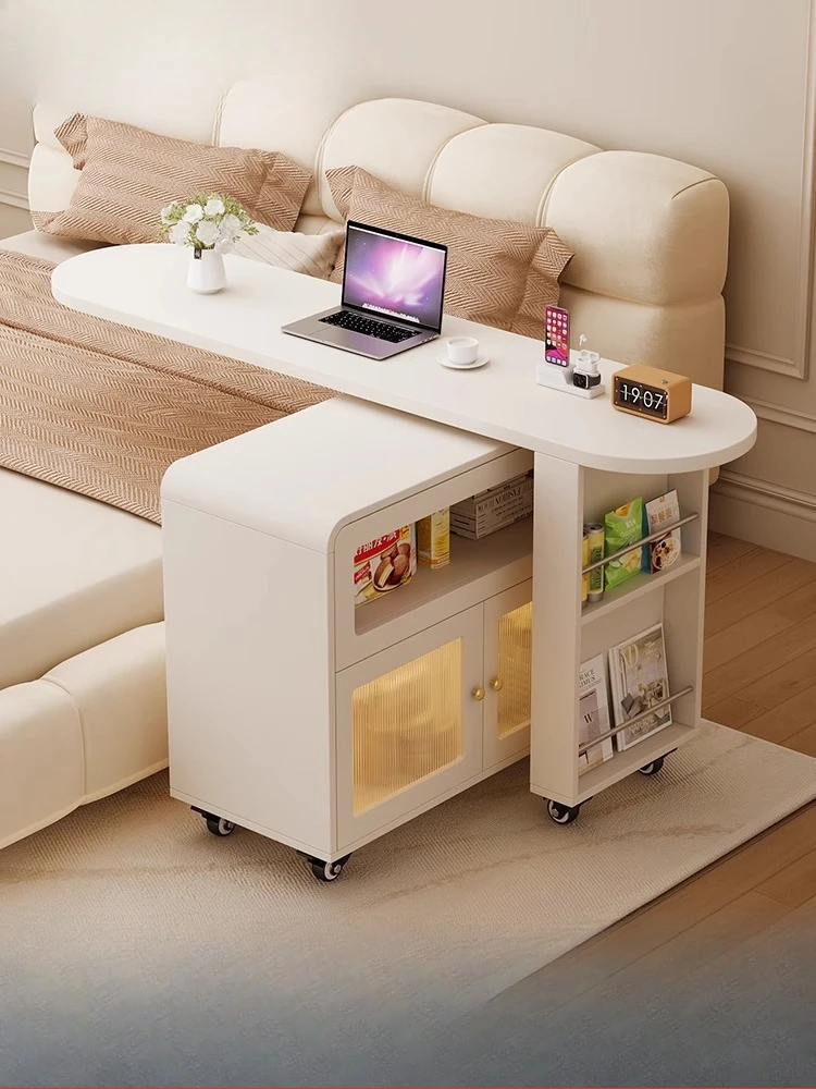 

Removable rotating bedside table Bedroom Home sofa Coffee table Bedside laptop desk Small apartment