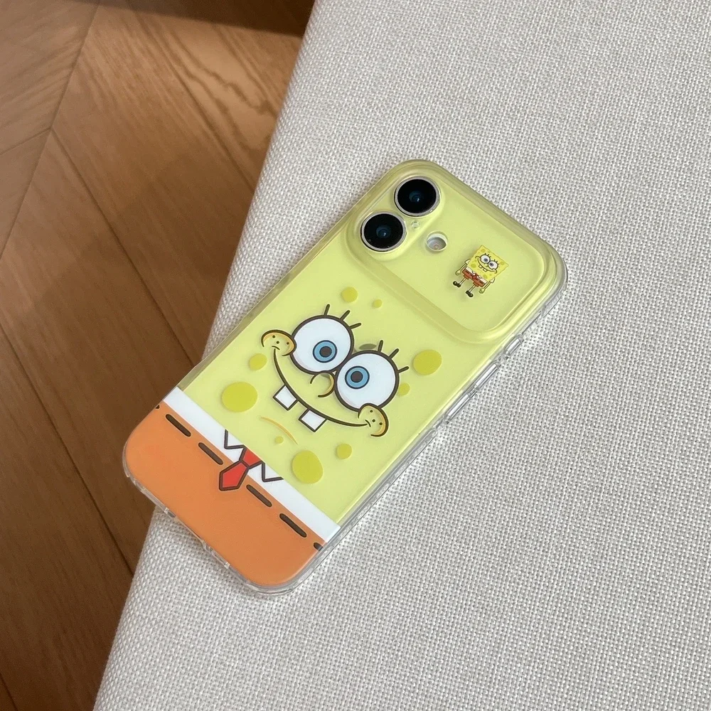 Funda para iPhone 17 Pro 16 15 Pro Max, Diseño de Bob Esponja y Patricio Estrella, Carcasa Rígida Antigolpes