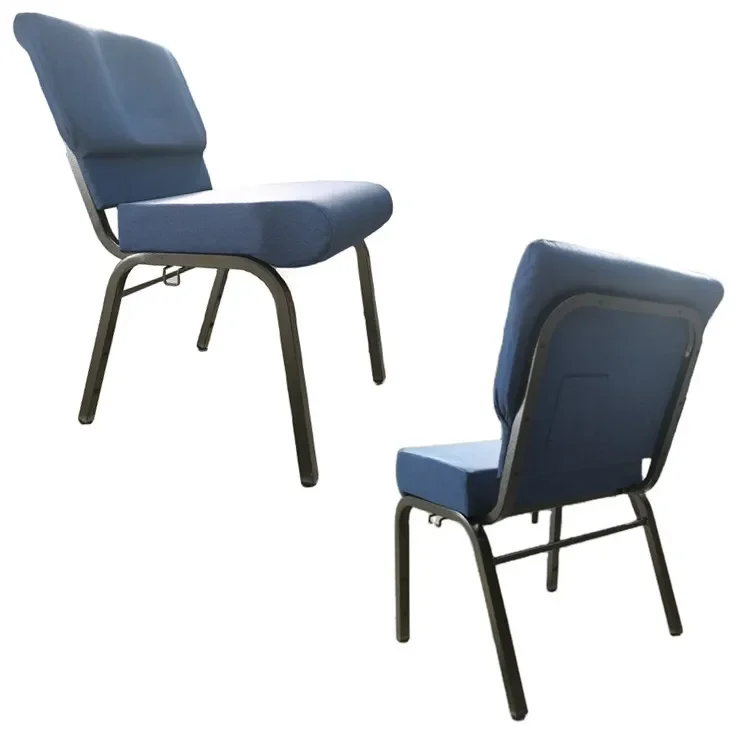 'manufacturer cheap steel banquet hall padded interlocking auditorium quality Theatre blue church chair view 2