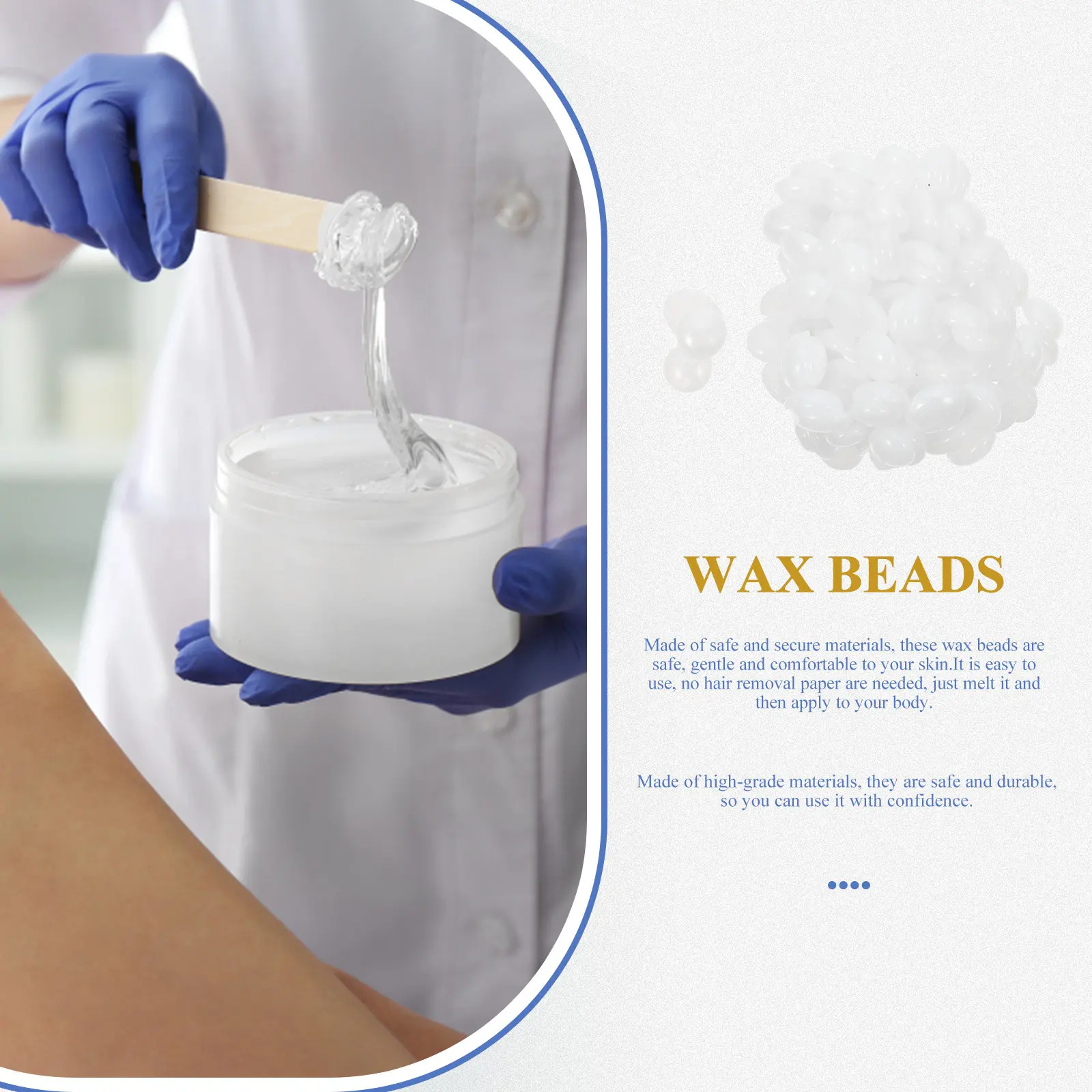 1Pack Hard Wax Beads Safe Hair Removal Wax No Paper Needed Professional Hair Removal Tool for Home Beauty Salon Use