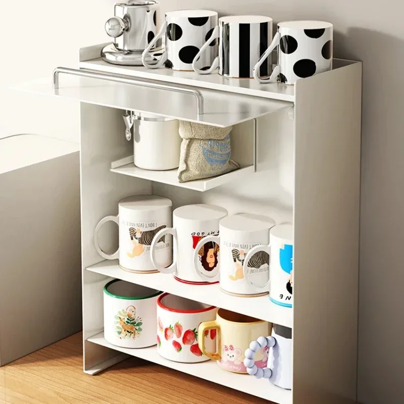 Dustproof Cup Storage Rack Water Cup Holder Tea Set Organizer Coffee Machine Stand Countertop Mug Storage Box