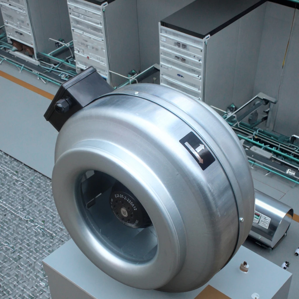 High Quality AC Radial Flow Coaxial Duct Exhaust Fan Stainless Steel Blades Free Standing For Room Space Ventilation OEM/ODM