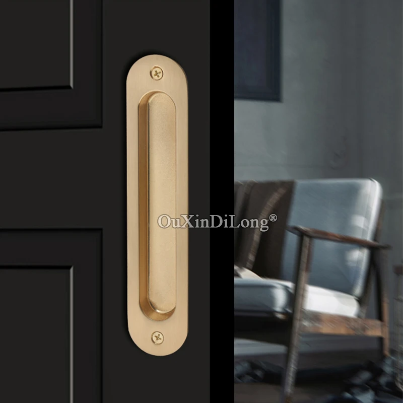 

HOT 2Pairs Recessed European Sliding Door Handles Invisible Hidden Kitchen Balcony Push Pull Flush Door Handles 5 Colors