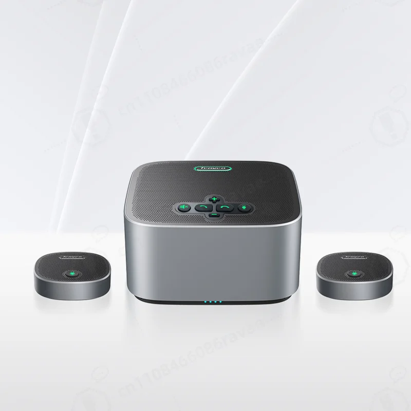 DSP Wireless Conference Speaker with Detachable Extended Microphones High Definition Business Audio System for Large Conferences
