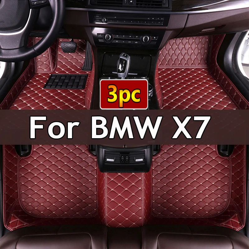 

Car Floor Mats For BMW X7 G07 2018~2023 7seat Leather Pad Luxury Leather Mat Anti Dirty Rug Durable Carpets Car Accessories 2019