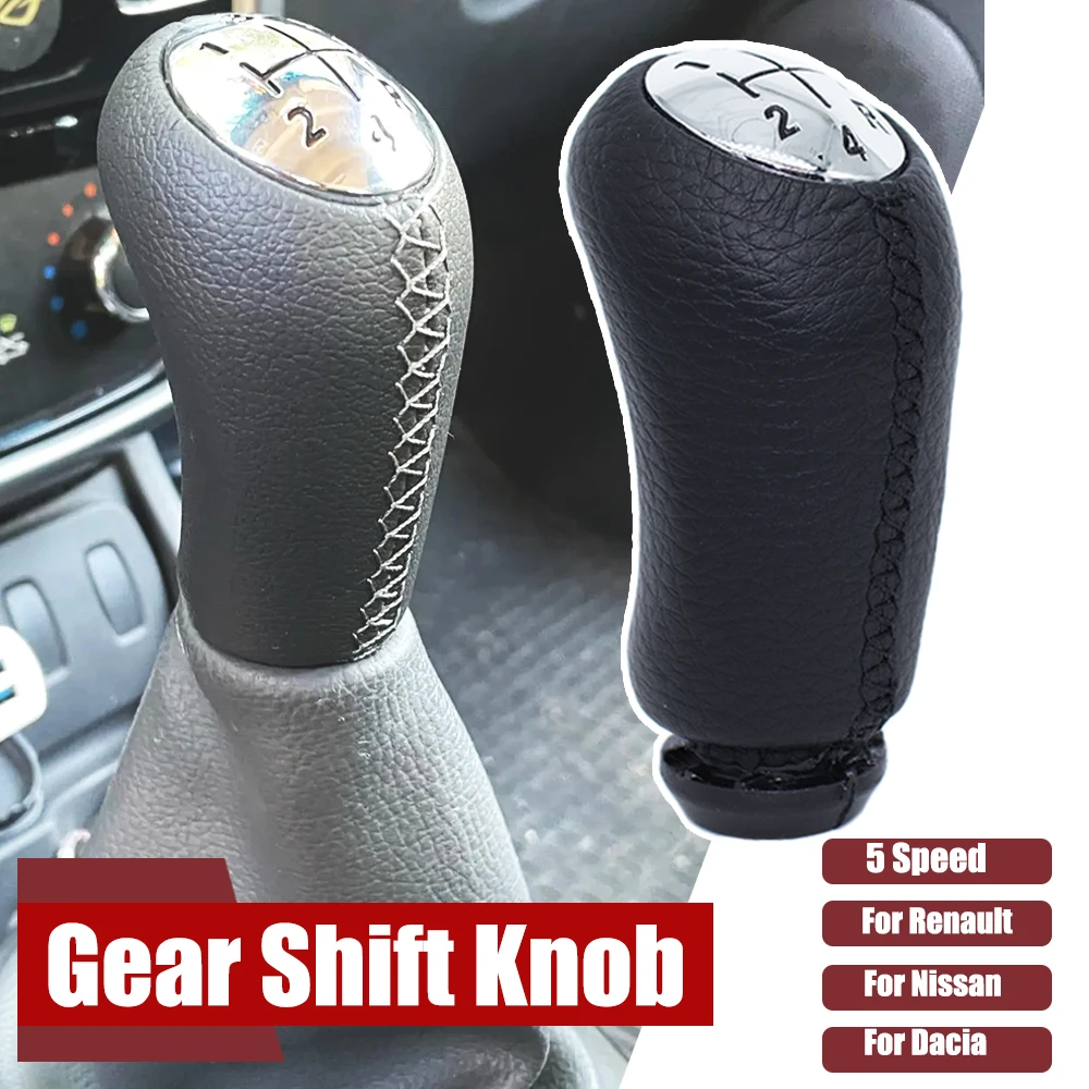 

MT Gear Shift Knob For Renault Fluence Lutecia Inner Sleeve 5 Speed Gearstick Shifter Lever Trim Leather Pen Handle Replacement