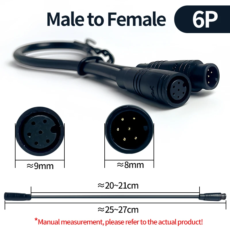 4/10Pcs M8 2 3 4 5 6 Pin Elektrische Fahrrad Butt Joint Stecker Wasserdicht für Ebike display Kabel 25cm Weiblich Männlich Optional Stecker