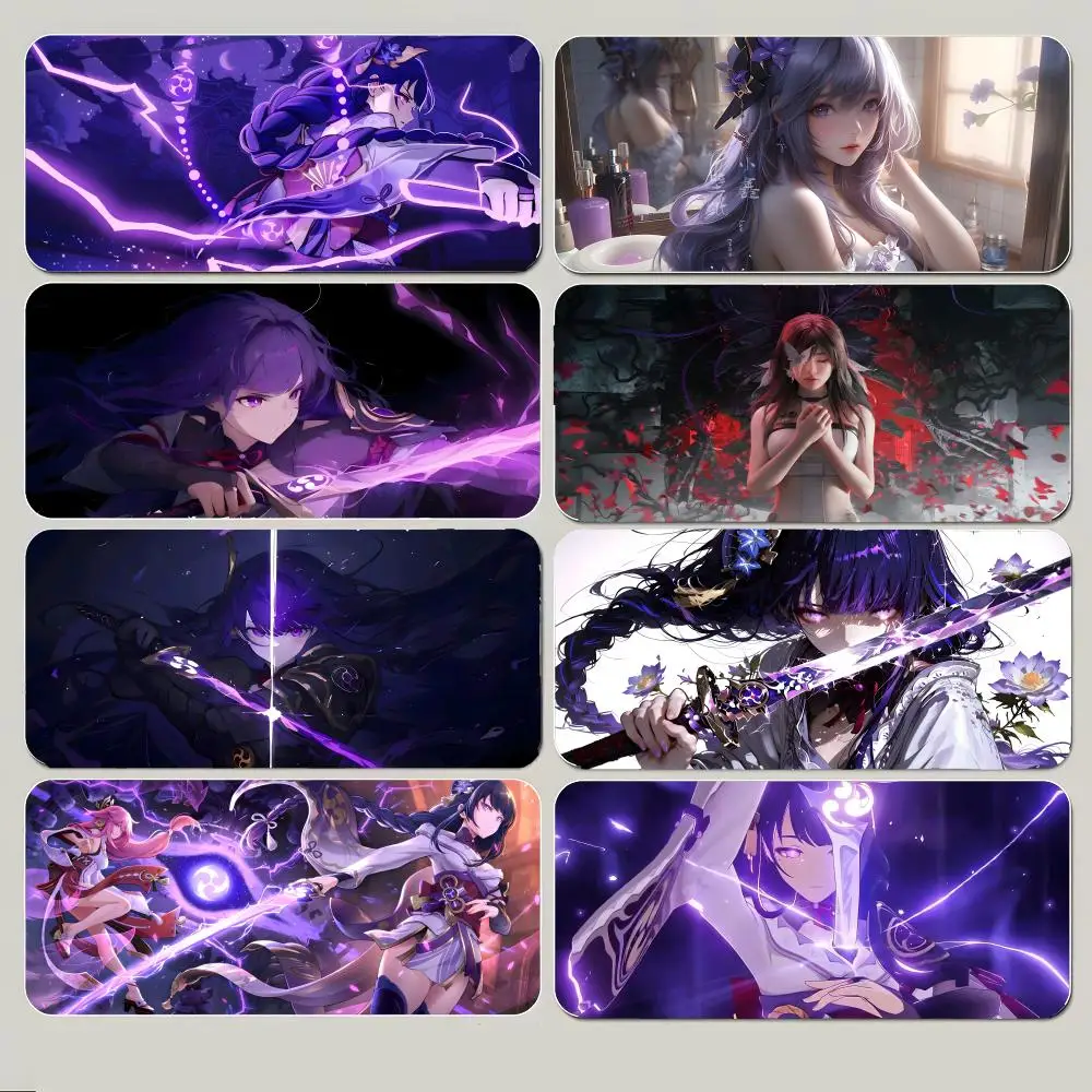 game powerful G-Genshin Impact Mouse Pad Large Gaming Mousepad with Thick Stitched Edge Non-Slip Desk Mat