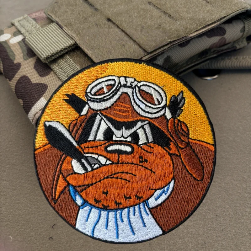 Bombing Squadron Embroidery Patch Tactical Vest Hook&Loop Morale Badge Backpack Decorative Stickers Armband Patches for Clothing