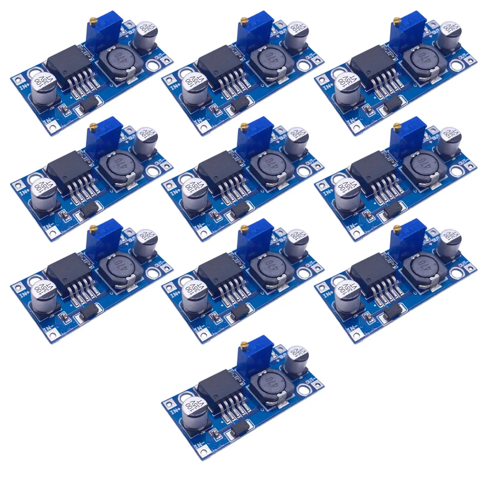 10-PCS LM2596S DC-DC Buck Converter Step Down Power Module 3-35V Input 1.5-35V Adjustable Voltage Regulator Stabilizer for DIY