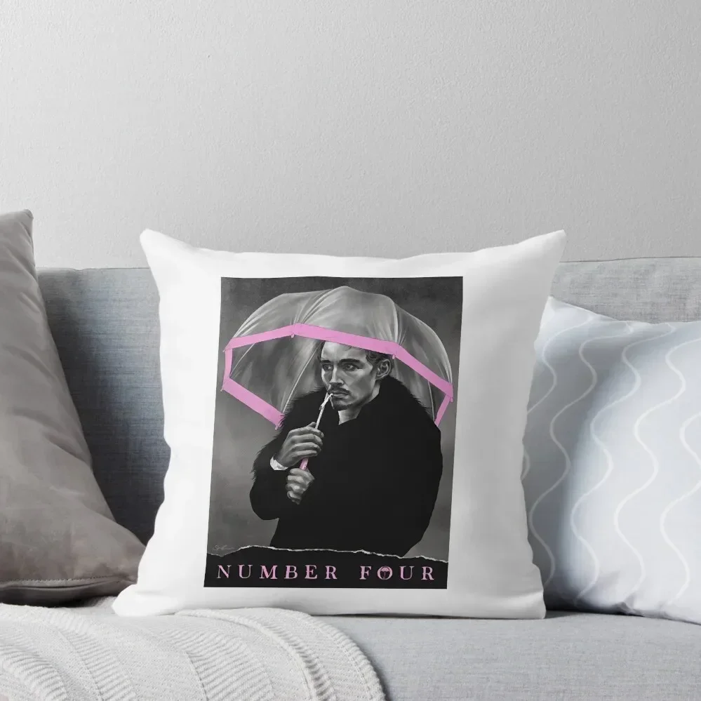 

The Umbrella Academy - Klaus, Number Four Throw Pillow Luxury Pillow Case Cusions Cover Pillows Aesthetic pillow
