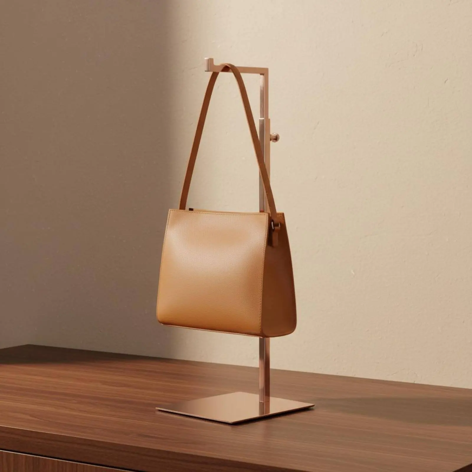

Handbag Display Stand Versatile Use Stainless Steel Purse Rack Adjustable Handbag Holder Easy Assembly Countertop Bag Rack