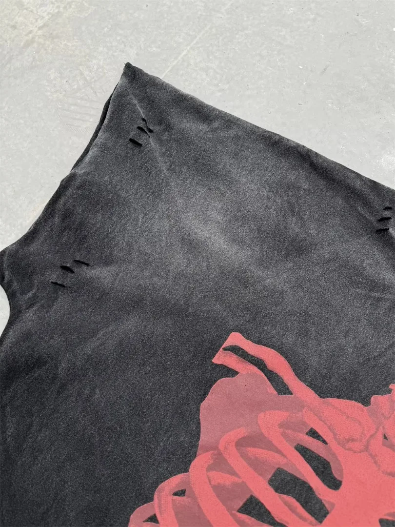 نوعية جيدة سانت ميتال هو صوت روحي أزياء تي شيرت الرجال القديس النساء غسلها المحملة خمر تي شيرت