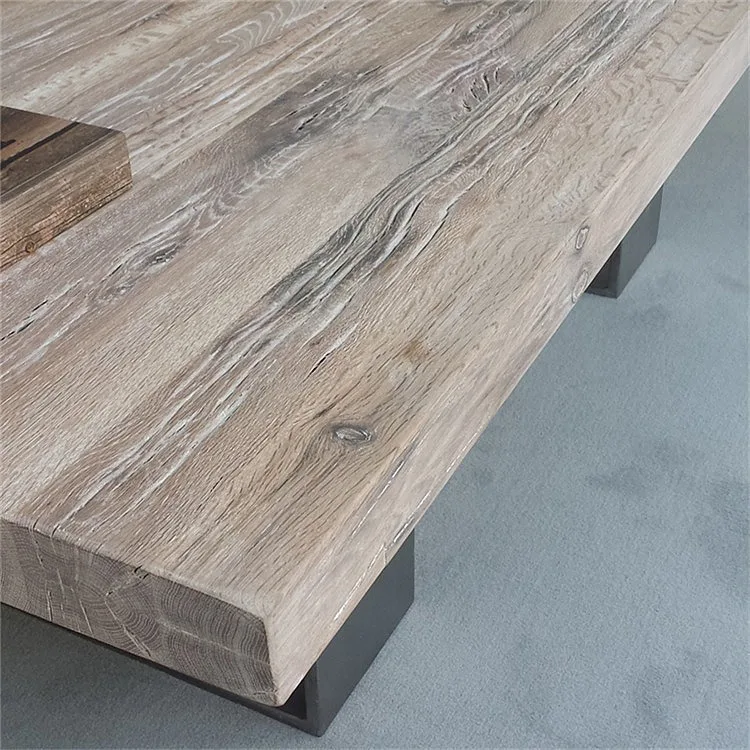 طاولة القهوة الخشبية الصلبة الرجعية الريفية الأمريكية الرجعية فيلا قديمة وابي طاولة شاي الرياح الرملي