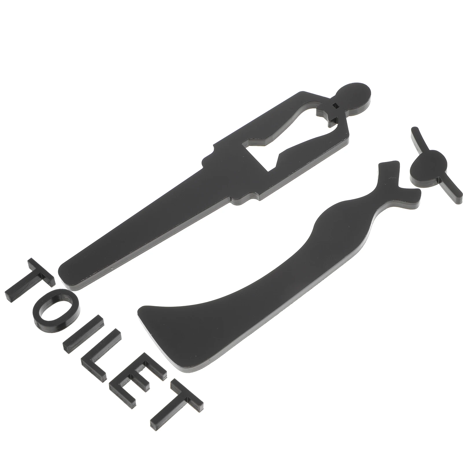 

Bathroom Signs Decor Acrylic 3D Gender Sign Waterproof Dustproof Easy Installation Toilet Indicator Restroom Tin Labels