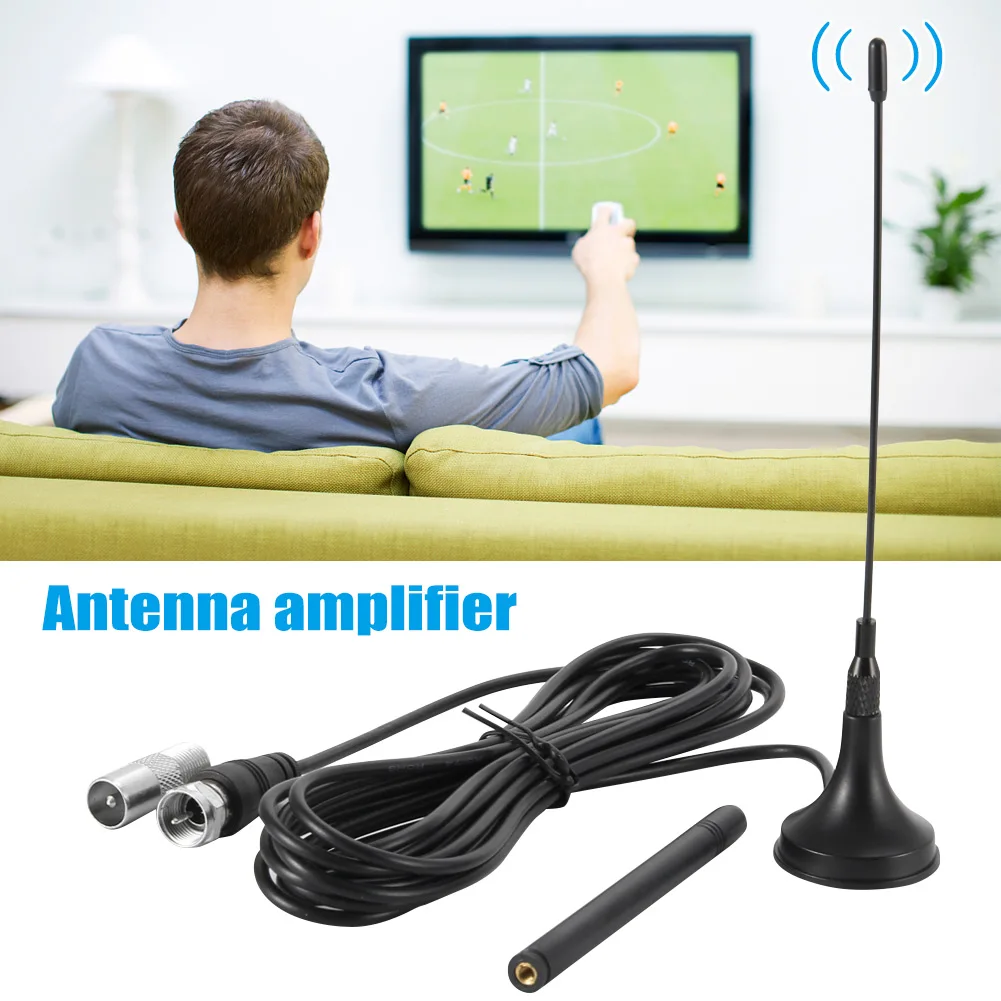 DVB-T TV Antenna HDTV 30dBi Indoor Digital Antenna Aerial Booster Cable TV HDTV Gain Amplifier Accessories