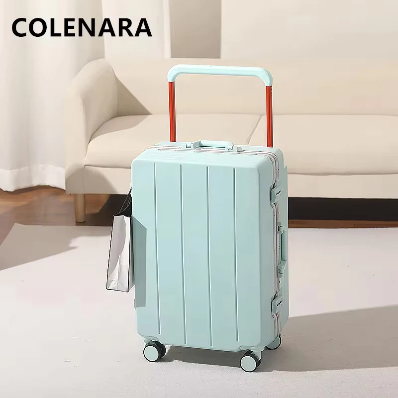 COLENARA Aluminum Frame Suitcase ABS+PC Boarding Box 20