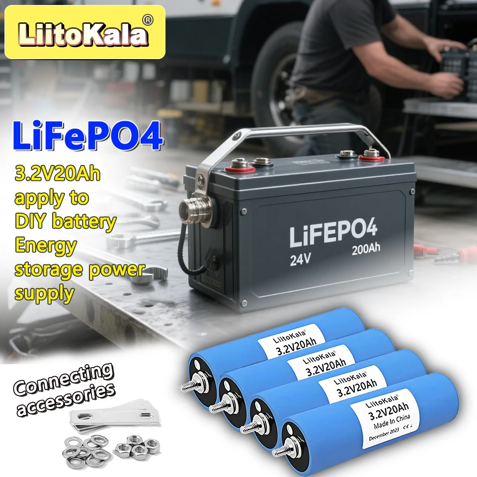 

Ячейка LiFePO4 Fast Dispatch 3,2 В, 20 Ач — LiitoKala Grade A+ — 4000+ жизненных циклов — Макс. 100 А — для инвертора, медицинской тележки, автономной сетки