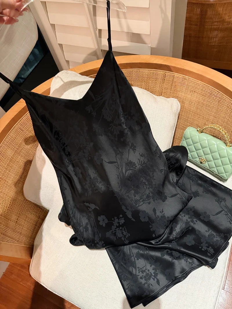 

Retro Acetate Embroidered Bell Flower Dr Ele Versatile Chinese Sle Slimming Strap Long Dr French Sle No Sve ...