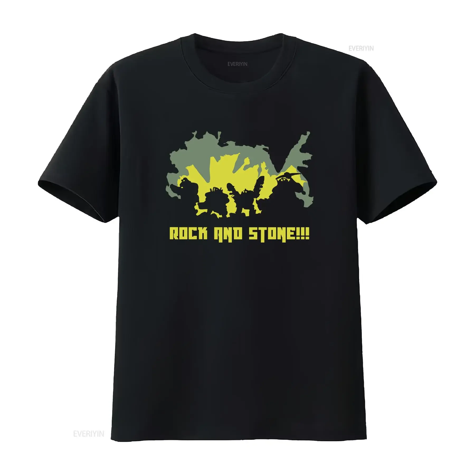 Deep Rock Galactic Dwarves T Shirt Bold Alien Cave Design and Stone vintage Washed graphic streetwear Breathable Soft fashion
