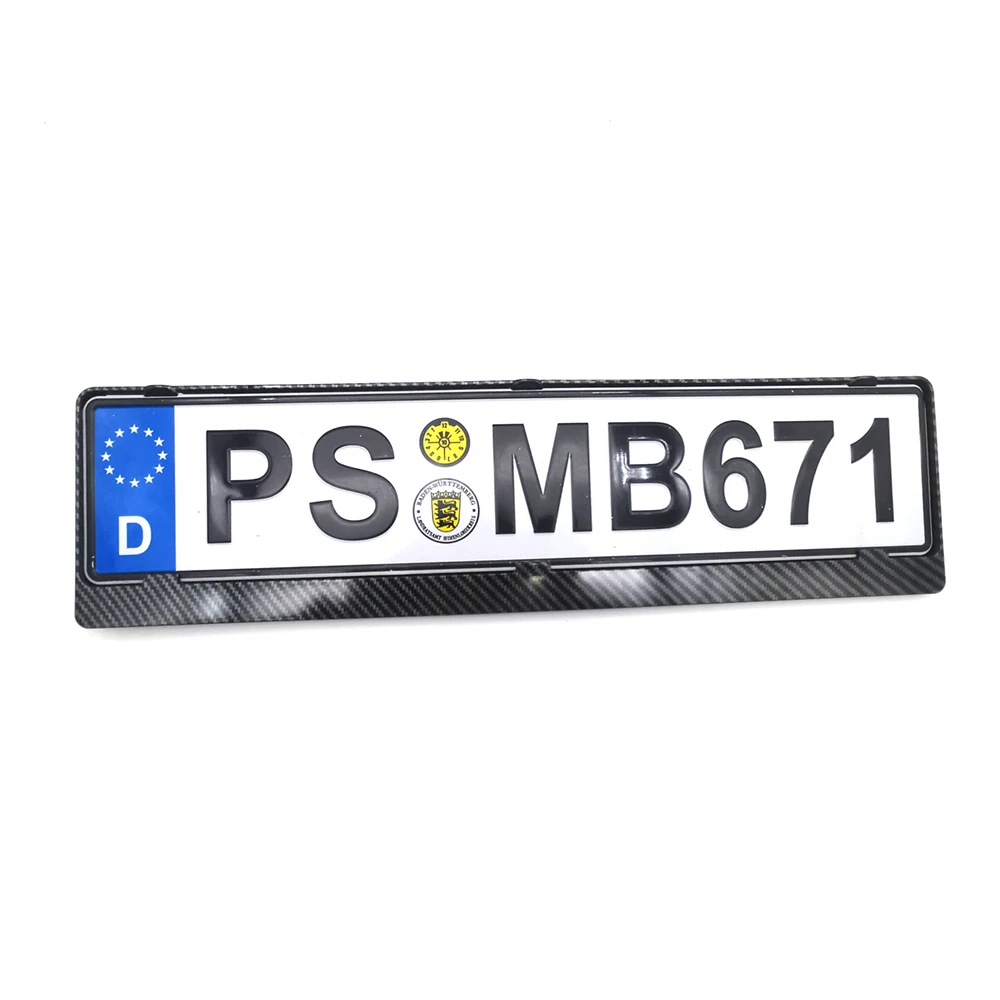 Car European License Plate Frame License Plate Holder For ES DE RU PL License Plate Numbers Auto Accessories For VW Honda BMW - view 3