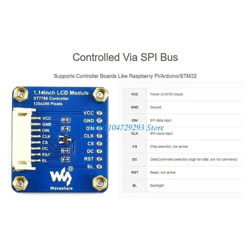 Y2GD 1.14Inch Display 65K Color LCD -модули экрана SPI Плата управления SPI ST7789 Драйвер