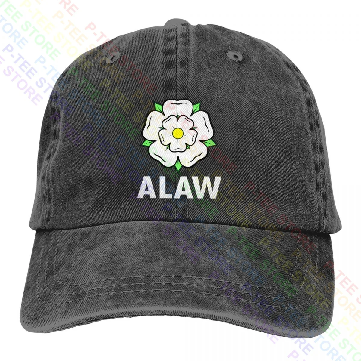 Alaw All Leeds Aren'T We United Utd Yorkshire Rose Terraces Washed Denim Baseball Cap Trucker Hats Top