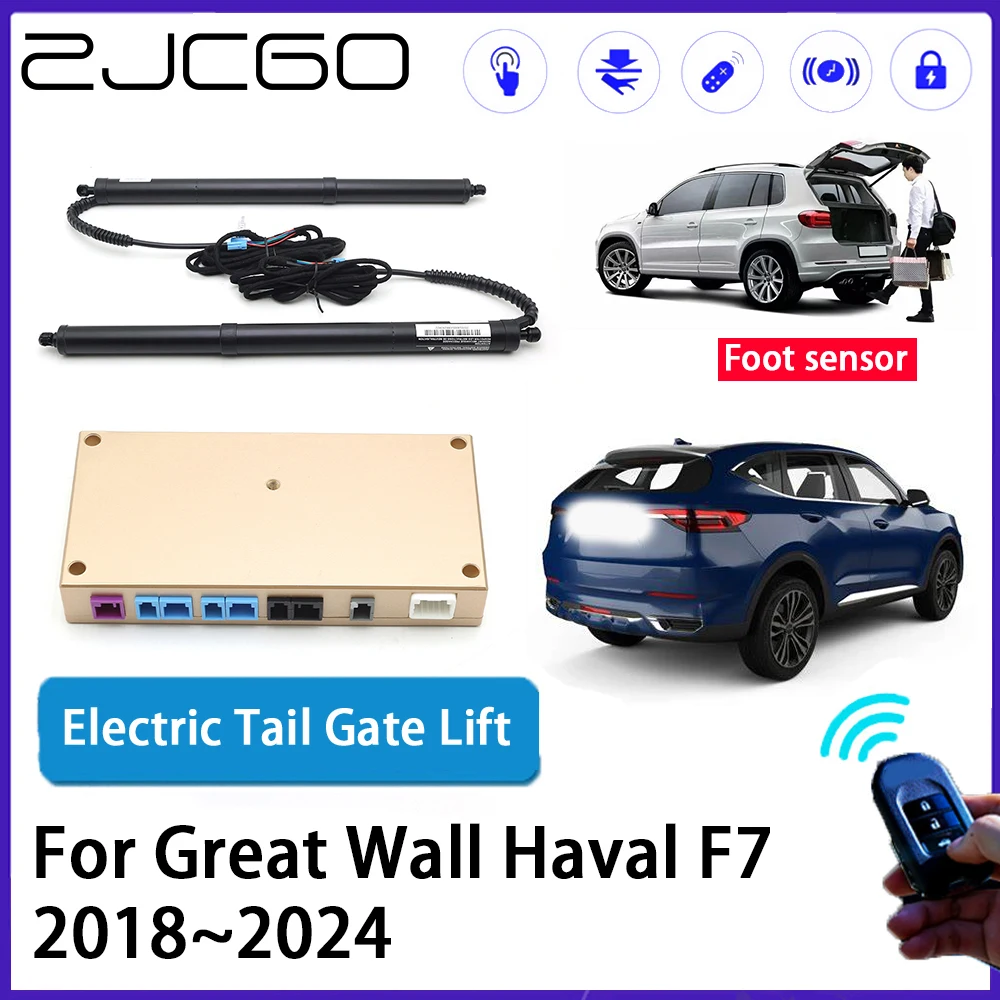 

ZJCGO Car Auto Trunk intelligent Electric Tail Gate Lift Automatic Tailgate Opener for Great Wall Haval F7 2018~2024