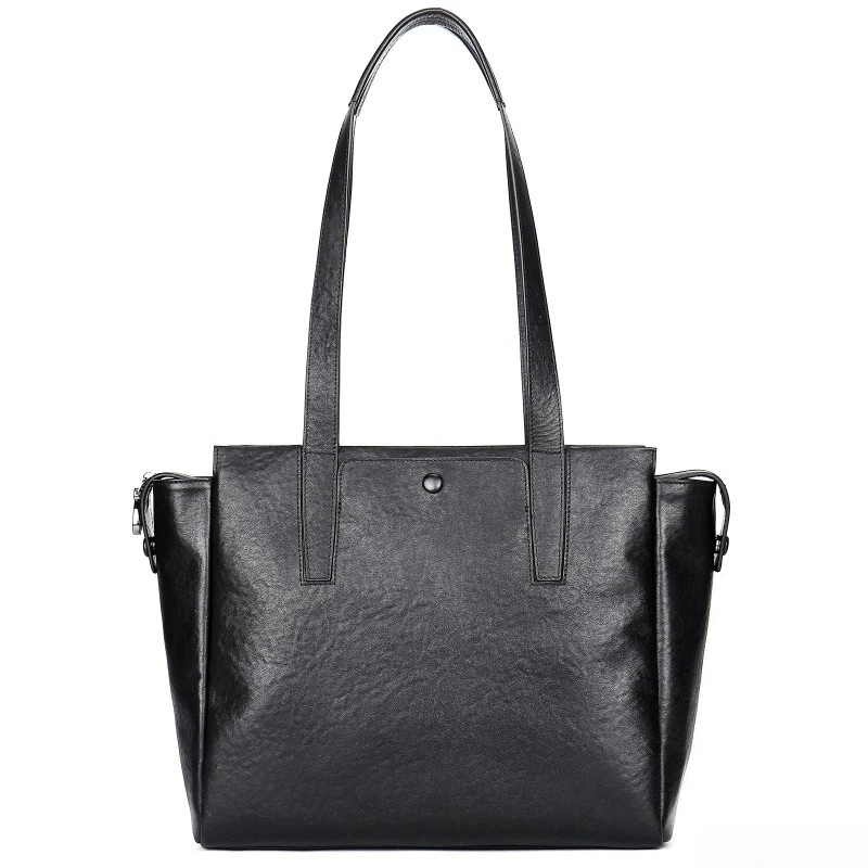 Men's Genuine Leather Briefcase Large Capacity Convertible Business Travel Weekend Shoulder Bag Minimalist