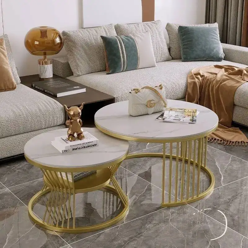 Mesa coreana minimalista, mesa auxiliar de mármol con estética nórdica, mesa de centro de diseño industrial, mueble para salón, accesorios para la sala de estar.