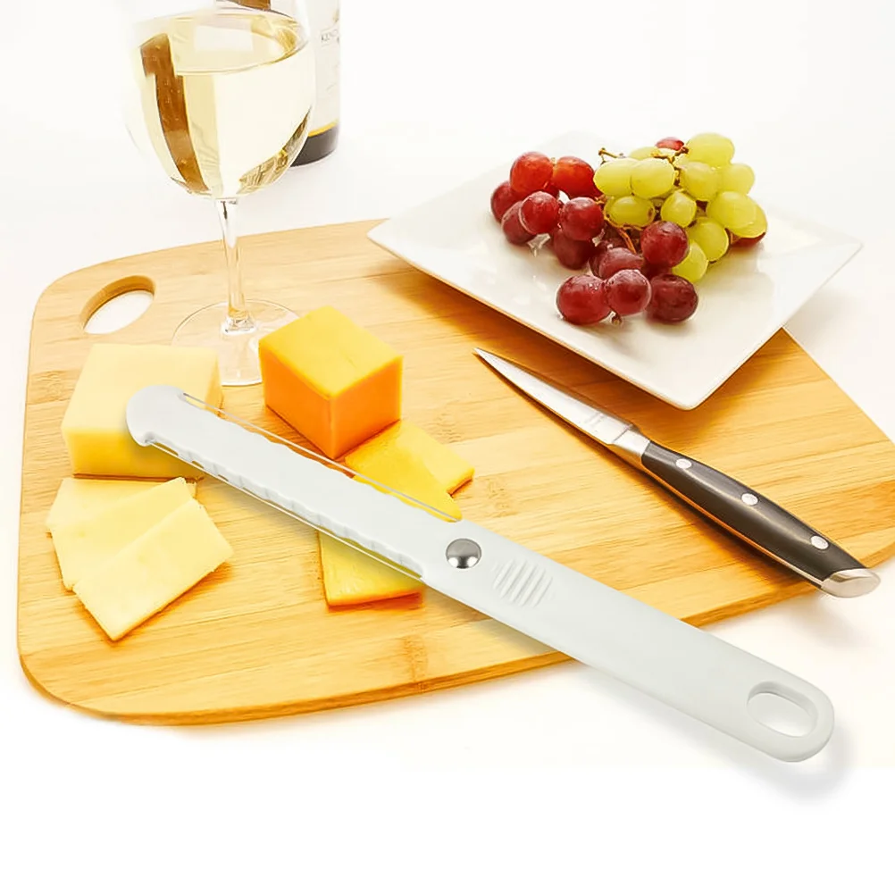

2Pcs Plastic Cheese Cutter Non Rust Soft Comfortable Handle Butter Slicer Kitchen Gadget Cheese Slicer